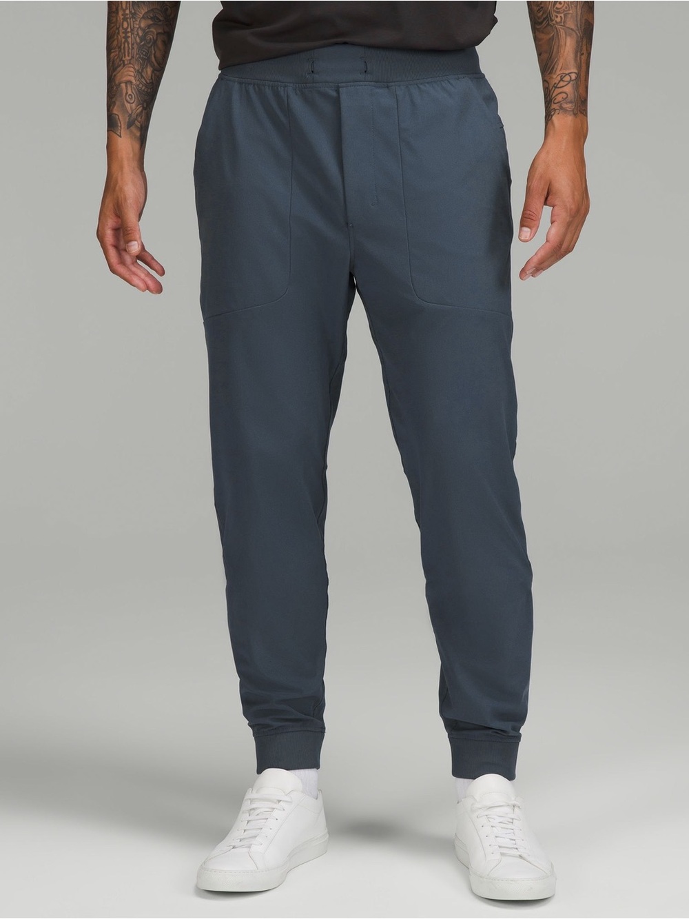 Lululemon Men's Dark Blue Tall Warpstreme Joggers with Elastic Waist